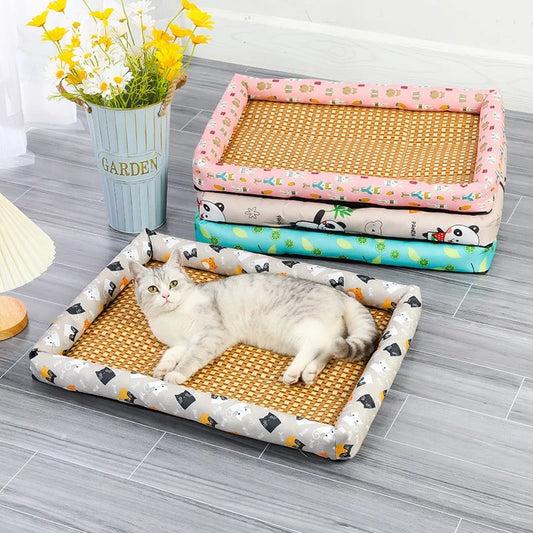 ☀️Early Summer Special Sale 48% Off☀️ - Ice Rattan Cooler Bed for Cats/Dogs💥BUY 2 GET FREE SHIPPING💥