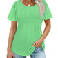 🔥Last Day Sale 50%🔥Women's Short Sleeve Pleated Dressy Casual Scooped Neck Tops
