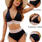 💖2025 Summer Sale 49% OFF👙High Waisted Tummy Control Color Block Bikini Sets