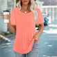 🔥Last Day Sale 50%🔥Women's Short Sleeve Pleated Dressy Casual Scooped Neck Tops