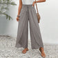 Apricot Print Elastic Waistband Pants