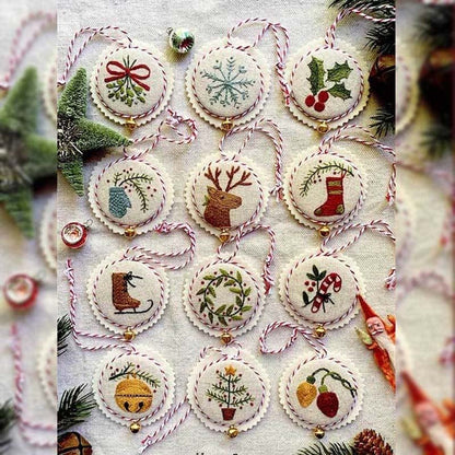 🎅Christmas Hot Sale -💖Hand Embroidery Christmas Ornaments Kit