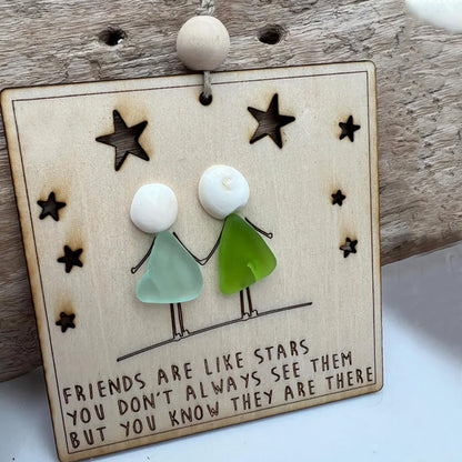 🔥LAST DAY 49% OFF🔥Sea Glass Art Friendship BFF ornament