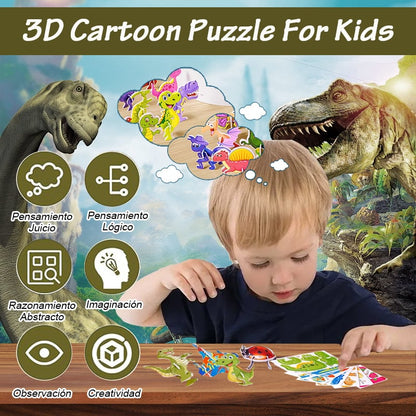 🦖BIG SALE ONLY TODAY! - Educational 3D Cartoon Puzzle