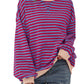 🔥Promotion 49% OFF😲-Women's Oversized Striped Long Sleeve Pullover (Buy 2 Free Shipping)