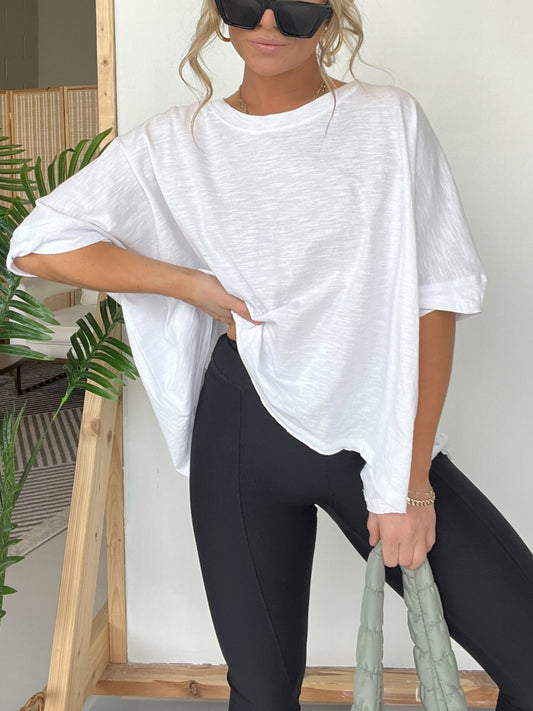 🔥Promotion 49% OFF🔥Women's Solid Colour Loose Round Neck Oversized T-Shirt