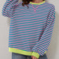 🔥Promotion 49% OFF😲-Women's Oversized Striped Long Sleeve Pullover (Buy 2 Free Shipping)