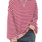 🔥Promotion 49% OFF😲-Women's Oversized Striped Long Sleeve Pullover (Buy 2 Free Shipping)