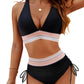 💖2025 Summer Sale 49% OFF👙High Waisted Tummy Control Color Block Bikini Sets