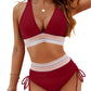 💖2025 Summer Sale 49% OFF👙High Waisted Tummy Control Color Block Bikini Sets