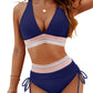 💖2025 Summer Sale 49% OFF👙High Waisted Tummy Control Color Block Bikini Sets