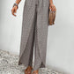 Apricot Print Elastic Waistband Pants