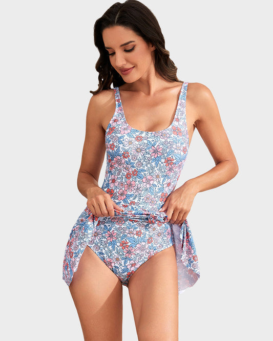 👙Summer Hot Sale 49% OFF💃Women's One Piece Tummy Control Tie Knot Swimsuit