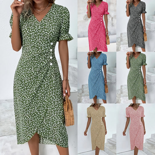 🌷Spring presale 49% OFF🍃Women casual dress wrap dress floral dress