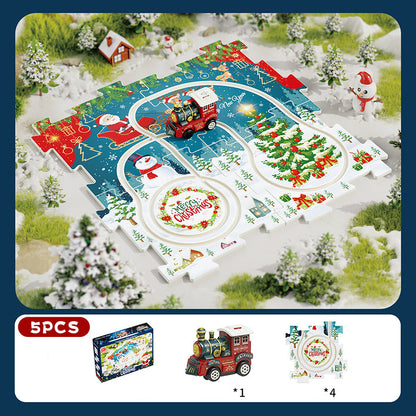 🔥BLACK FRIDAY HOT SALE 49% OFF🔥Christmas Puzzle Racer Kids Car Track Set