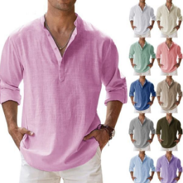 🔥 49% OFF🔥Men's linen casual long-sleeved shirt