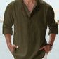 🔥 49% OFF🔥Men's linen casual long-sleeved shirt