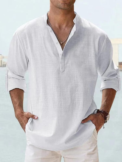 🔥 49% OFF🔥Men's linen casual long-sleeved shirt