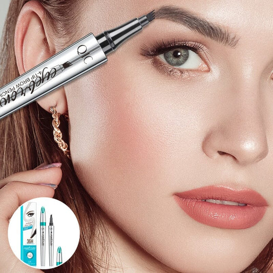 🔥 Buy 1 Get 1 Free 🎁3D Waterproof Microblading Eyebrow Pen 4 Fork Tip Tattoo Pencil (2 pcs)