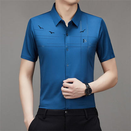 🔥Summer Promotion 49% OFF 🔥Men's Short-sleeved Ice Silk Shirt