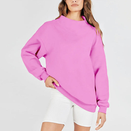 🔥Special 49% OFF🔥Women's Oversized Mock Neck Sweatshirt