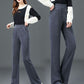💝Best Gift for Her💝 Women's Versatile Simple Stretch Elastic Waist Loose Wide Leg Pants-padded with fleece