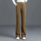 💝Best Gift for Her💝 Women's Versatile Simple Stretch Elastic Waist Loose Wide Leg Pants-padded with fleece