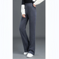 💝Best Gift for Her💝 Women's Versatile Simple Stretch Elastic Waist Loose Wide Leg Pants-padded with fleece