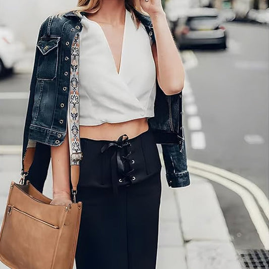 🔥2025 NEW SALES - 50% OFF🔥Colorful Straps Crossbody Leather Bags🏆