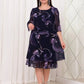 💕2025 New ruffled sleeve Elegant printed chiffon dresses.