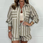 💖Limited Sale 50% OFF💖Women's Summer Casual Stripe 2-Piece Set