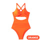 🏖️Last Day Special Sale 49% OFF🩱Women's Solid Ribbed Cutout-Front Shaping Swimsuit👙