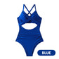 🏖️Last Day Special Sale 49% OFF🩱Women's Solid Ribbed Cutout-Front Shaping Swimsuit👙