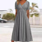 🔥Buy 2 get 10% off🔥Women’s V-Neck Short Sleeve Long Dresses – Elegant & Comfortable!
