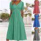 🔥Buy 2 get 10% off🔥Women’s V-Neck Short Sleeve Long Dresses – Elegant & Comfortable!