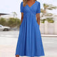 🔥Buy 2 get 10% off🔥Women’s V-Neck Short Sleeve Long Dresses – Elegant & Comfortable!