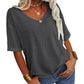 ✨Limited-time offer:￡9.99💥Women's Solid Color V-Neck T-shirt [On Sale & Quick Shipping!]