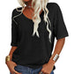 ✨Limited-time offer:￡9.99💥Women's Solid Color V-Neck T-shirt [On Sale & Quick Shipping!]