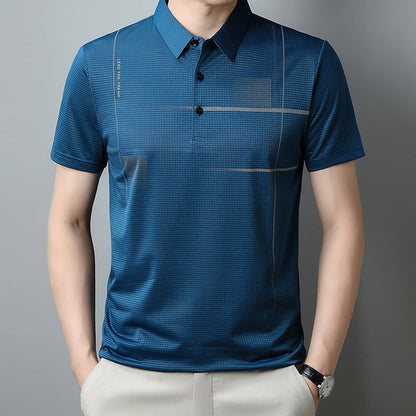 💥Buy 2 get 10% off💥Men's Loose Cool Breathable Lapel T-Shirt👔
