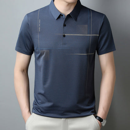 💥Buy 2 get 10% off💥Men's Loose Cool Breathable Lapel T-Shirt👔